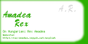 amadea rex business card